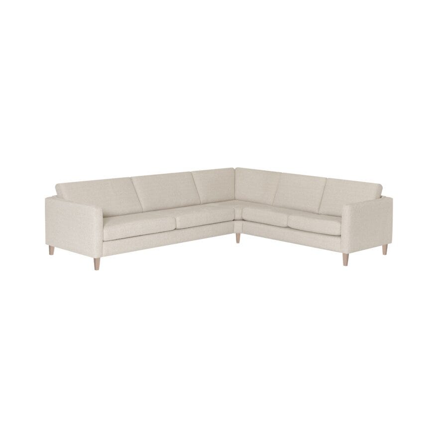 Eton beige natur hjornesofa med recliner Bohus